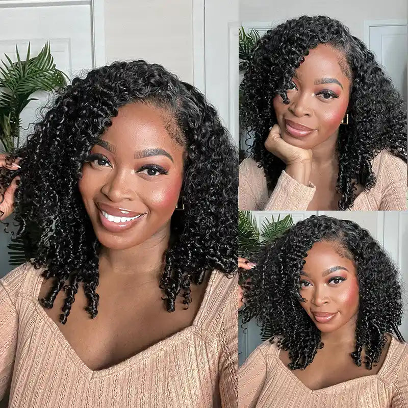 Kinky Curly 13x4 HD Lace 180%&200% Density Full Frontal Wigs Pre-plucked Nature Hairline