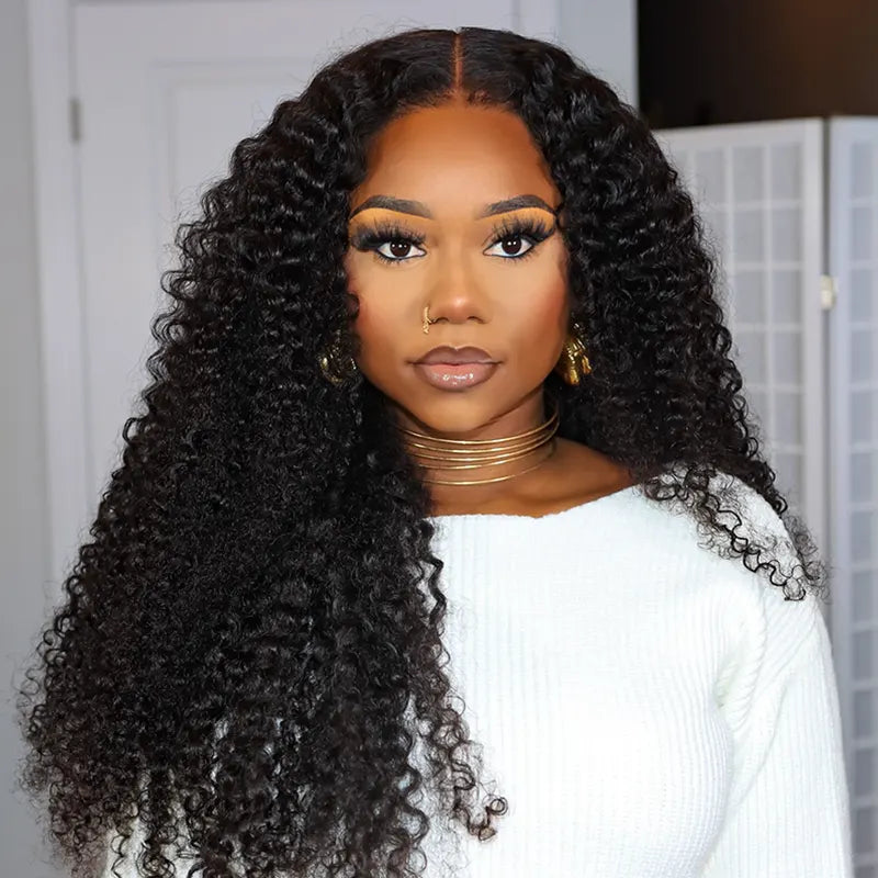 Kinky Curly 13x4 HD Lace 180%&200% Density Full Frontal Wigs Pre-plucked Nature Hairline