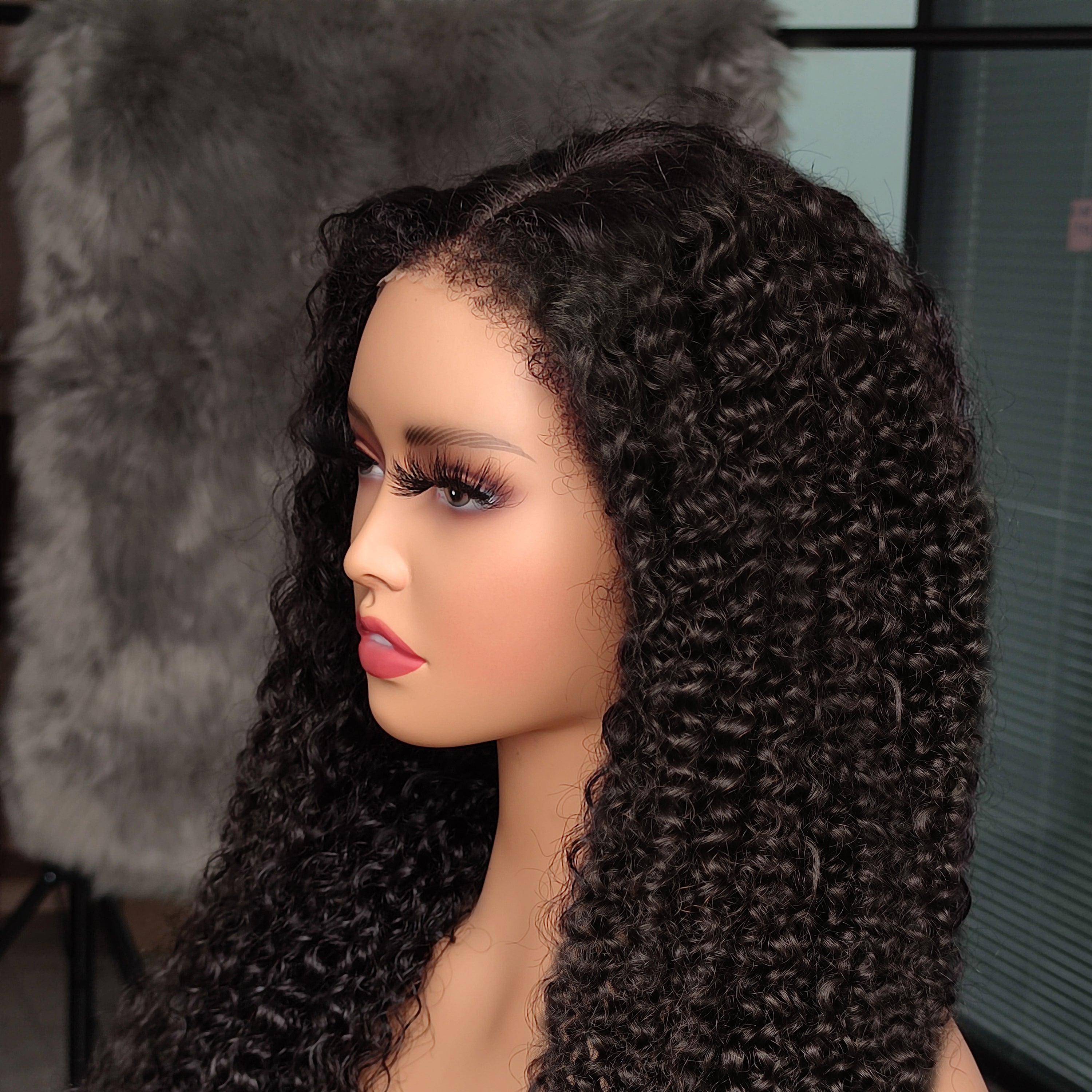 13X6 Afro&Kinky Curly Full Frontal Wig Pre Plucked Top1Hair Skinlike Real HD Lace180%Density