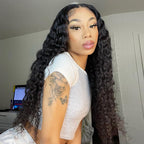 Deep curly 13x4 HD Lace 180% Density Full Frontal Wigs Pre-plucked Nature Hairline