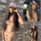 Yaki&Kinky Straight 13x4 HD Lace 180% Density Full Frontal Wigs Pre-plucked Nature Hairline