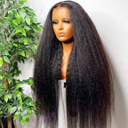 Yaki&Kinky Straight 13x4 HD Lace 180% Density Full Frontal Wigs Pre-plucked Nature Hairline