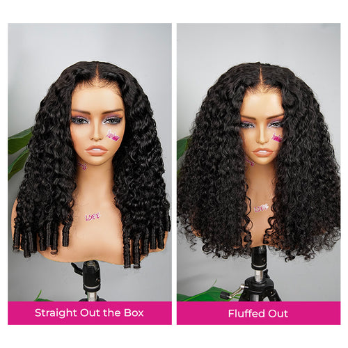 13X6 Burmese Curly Full Frontal Wig Pre Plucked Top1Hair Skinlike Real HD Lace 200%Density