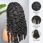 13X6 Burmese Curly Full Frontal Wig Pre Plucked Top1Hair Skinlike Real HD Lace 200%Density