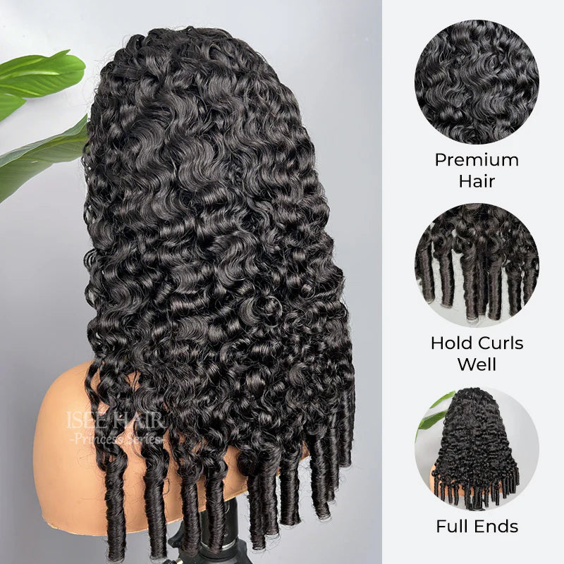 13X6 Burmese Curly Full Frontal Wig Pre Plucked Top1Hair Skinlike Real HD Lace 200%Density