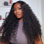 13X6 Deep Curly Full Frontal Wig Pre Plucked Top1Hair Skinlike Real HD Lace 200%Density