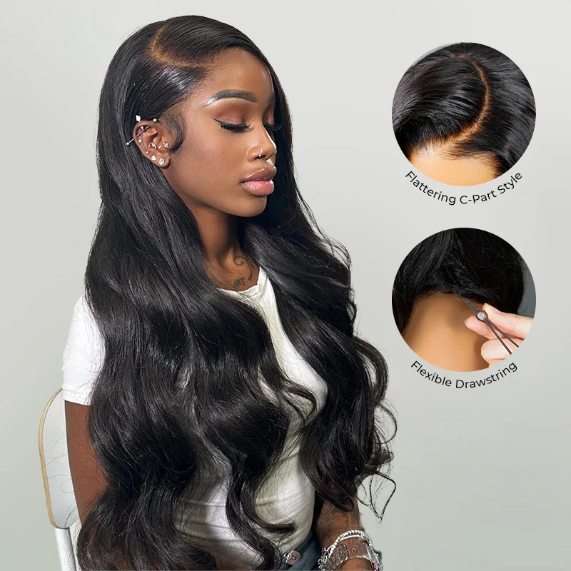 Body Wave 13X6 Full Frontal Wig Pre Plucked Top1Hair Skinlike Real HD Lace180%Density