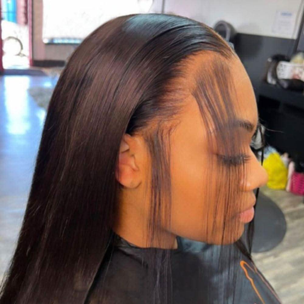 13X6 Silk Straight Full Frontal Wig Pre Plucked Top1Hair Skinlike Real HD Lace 200%Density