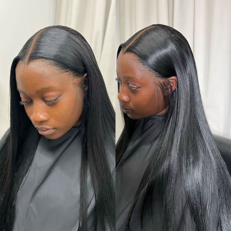 13X6 Silk Straight Full Frontal Wig Pre Plucked Top1Hair Skinlike Real HD Lace 200%Density