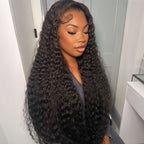 13X6 Water Wave Full Frontal Wig Pre Plucked Top1Hair Skinlike Real HD Lace180%Density