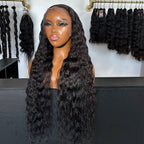 13X6 Water Wave Full Frontal Wig Pre Plucked Top1Hair Skinlike Real HD Lace 200%Density