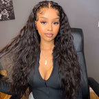 13X6 Water Wave Full Frontal Wig Pre Plucked Top1Hair Skinlike Real HD Lace 200%Density