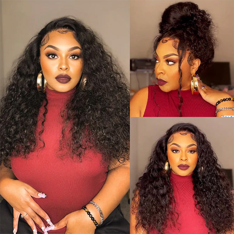 13X6 Water Wave Full Frontal Wig Pre Plucked Top1Hair Skinlike Real HD Lace180%Density