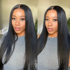 13X6 Yaki Full Frontal Wig Pre Plucked Top1Hair Skinlike Real HD Lace180%Density
