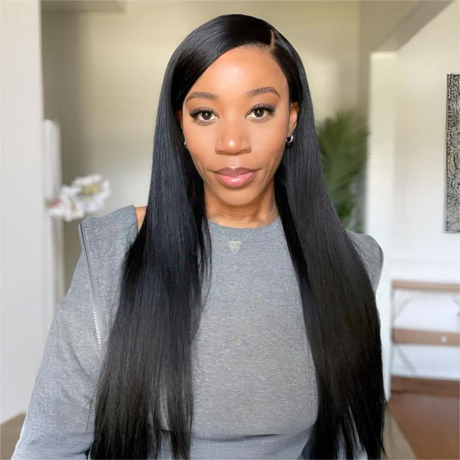 13X6 Yaki Full Frontal Wig Pre Plucked Top1Hair Skinlike Real HD Lace180%Density