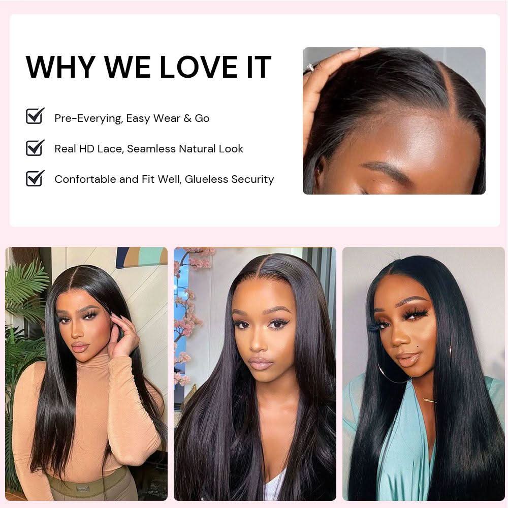 Wear to Go 5x5 HD Lace 180%&200% Density Closure Wig Invisible Glueless Wig Body Wave