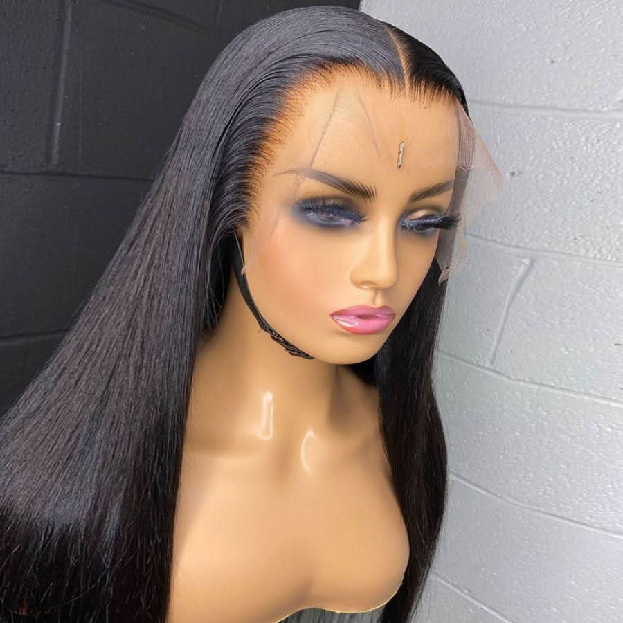 13X6 Full Frontal Wig Silk Straight Pre Plucked Top1Hair Skinlike Real HD Lace180%Density