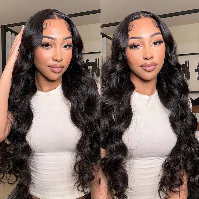 Body wave 13x4 HD Lace 180%&200% Density Full Frontal Wigs Pre-plucked Nature Hairline