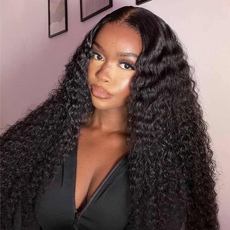 Water wave 13x4 HD Lace 180%&200% Density Full Frontal Wigs Pre-plucked Nature Hairline