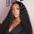 Water wave 13x4 HD Lace 180% Density Full Frontal Wigs Pre-plucked Nature Hairline