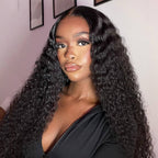 Water wave 13x4 HD Lace 180% Density Full Frontal Wigs Pre-plucked Nature Hairline