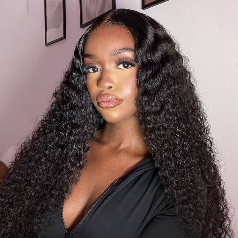 Water wave 13x4 HD Lace 180%&200% Density Full Frontal Wigs Pre-plucked Nature Hairline