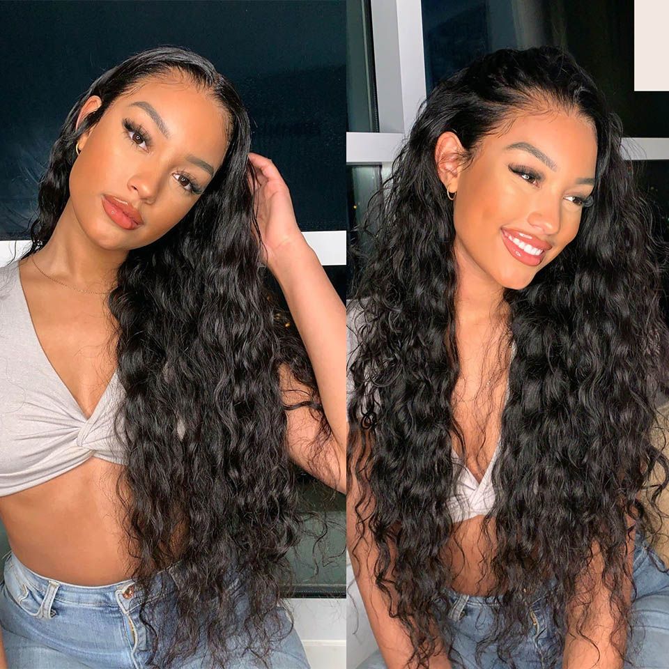 Loose Deep Wave 13x4 HD Lace 180%&200% Density Full Frontal Wigs Pre-plucked Nature Hairline