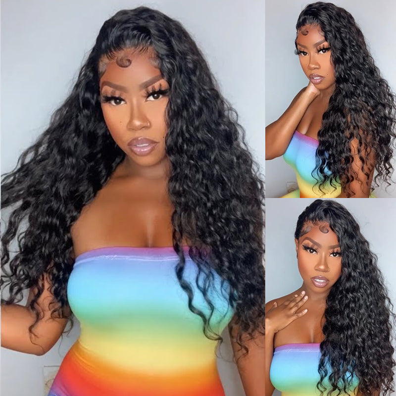 Loose Deep Wave 13x4 HD Lace 180%&200% Density Full Frontal Wigs Pre-plucked Nature Hairline