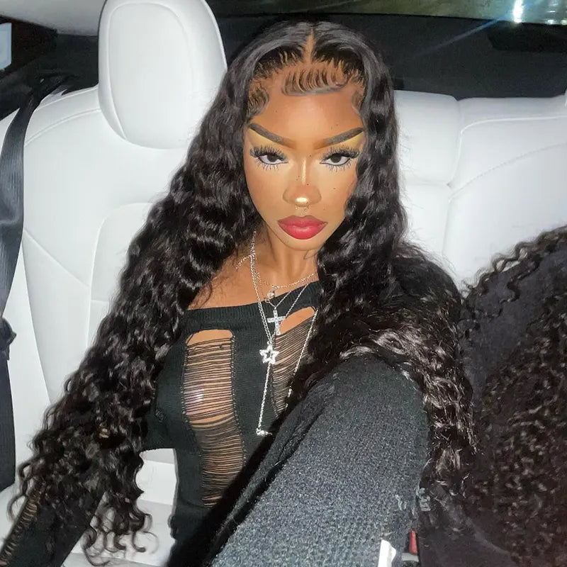 Loose Deep Wave 13x4 HD Lace 180%&200% Density Full Frontal Wigs Pre-plucked Nature Hairline