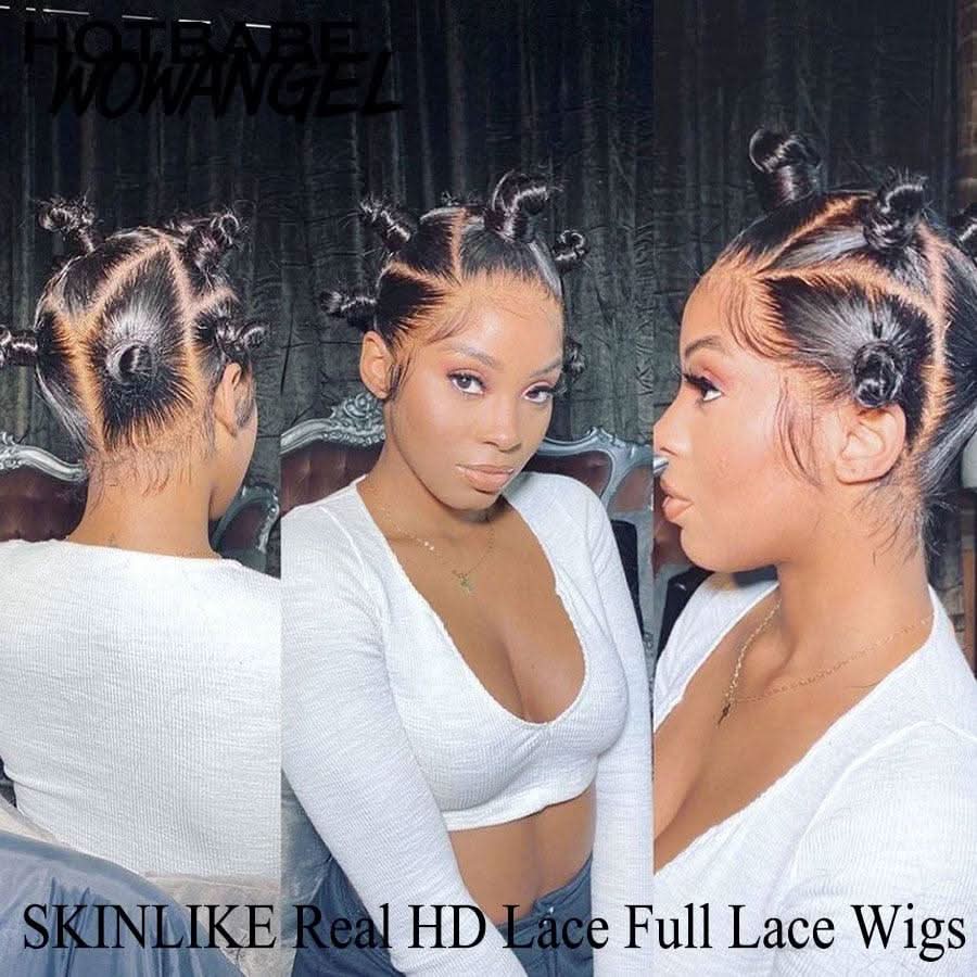 Full Lace Wig Straight Pre Plucked Clean Hairline Top1 Hair Skinlike Real HD