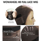 Full Lace Wig Straight Pre Plucked Clean Hairline Top1 Hair Skinlike Real HD