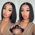 Pre Cut Glueless Bob Wig Straight Wig 100% Human Hair