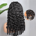 Burmese curly HD Lace 200%Density 13X6 Full Frontal Wig Silk Straight Pre Plucked